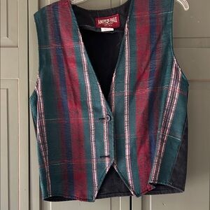 American Eagle Outfitters Black and Multicolor Vest